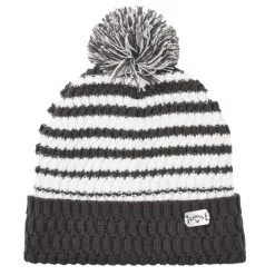 Callaway Pom Pom Beanie Charcoal - White