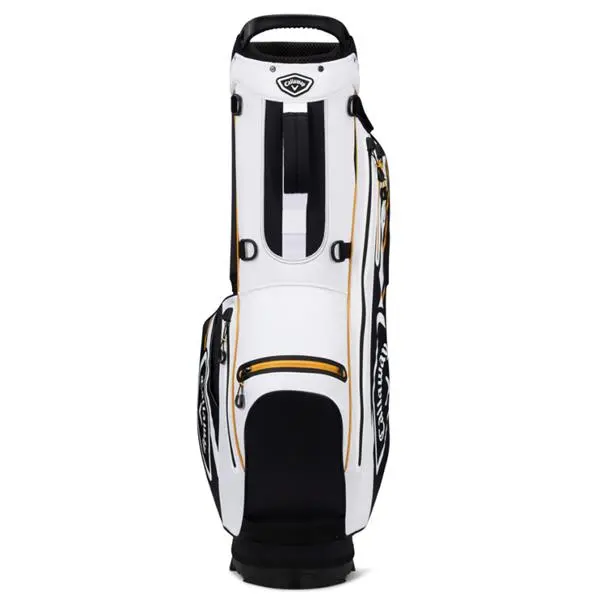 Callaway Chev Dry Dbl Stand Bag Black White Yellow - Image 3