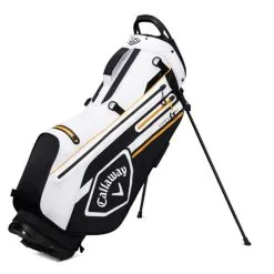 Callaway Chev Dry Dbl Stand Bag Black White Yellow