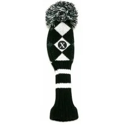 Callaway Pom Pom Hybrid Headcover Black - Titanium - White