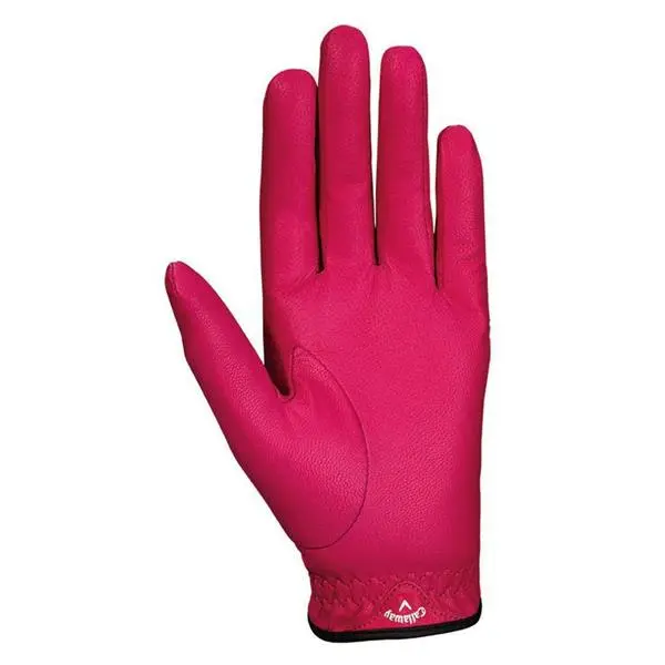 Callaway Ladies Opti-Colour Gloves Left Hand Pink - Image 2